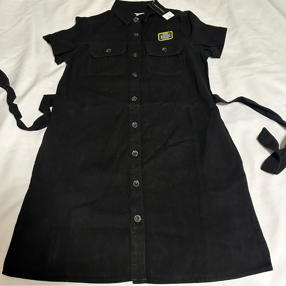 Dorothy Perkins Black Button-Up Kids Dress